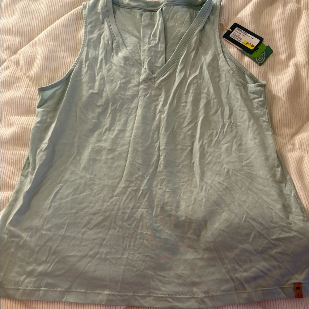 tentree Women's Light Blue V-Neck Tank
